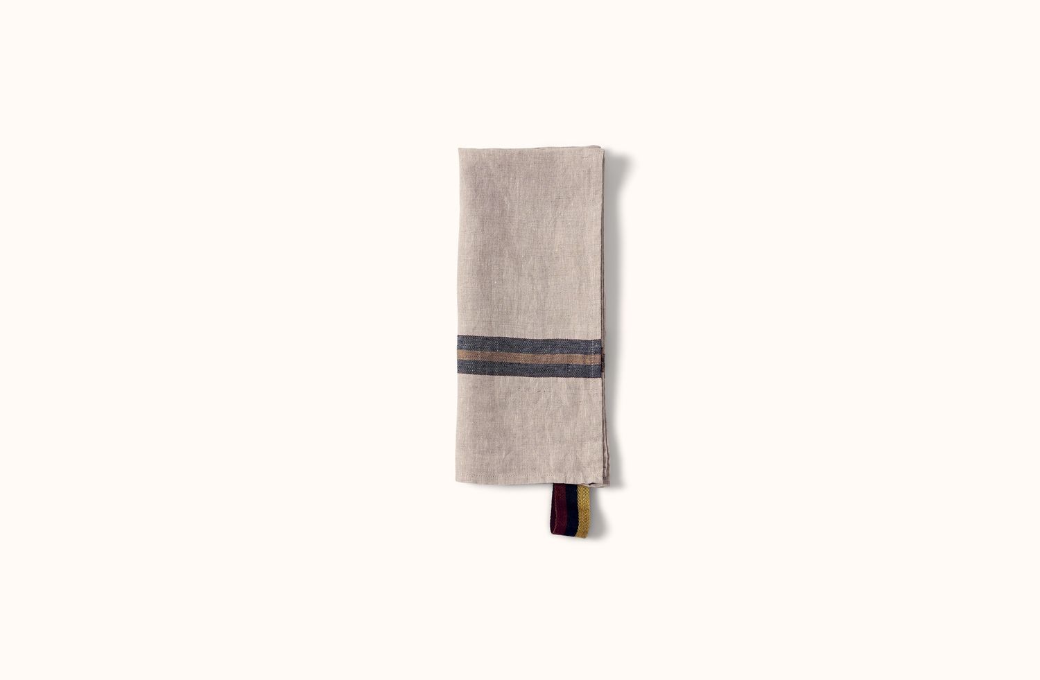 LIBECO OATMEAL NAIROBI STRIPE DOCK TEA TOWEL