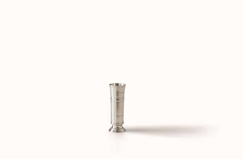 MATCH PEWTER FOOTED CYLINDER VASE
