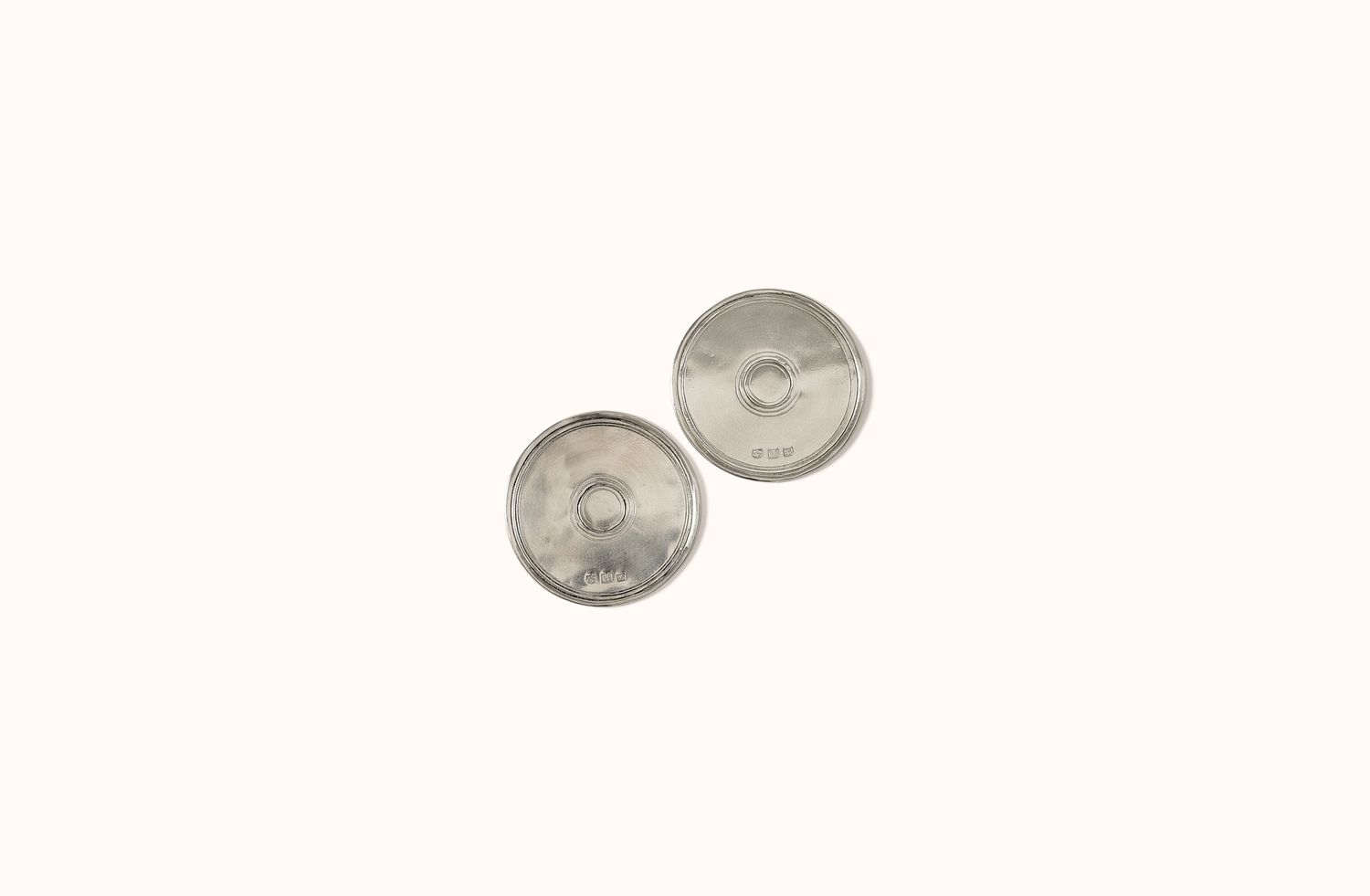 MATCH PEWTER ROUND COASTERS