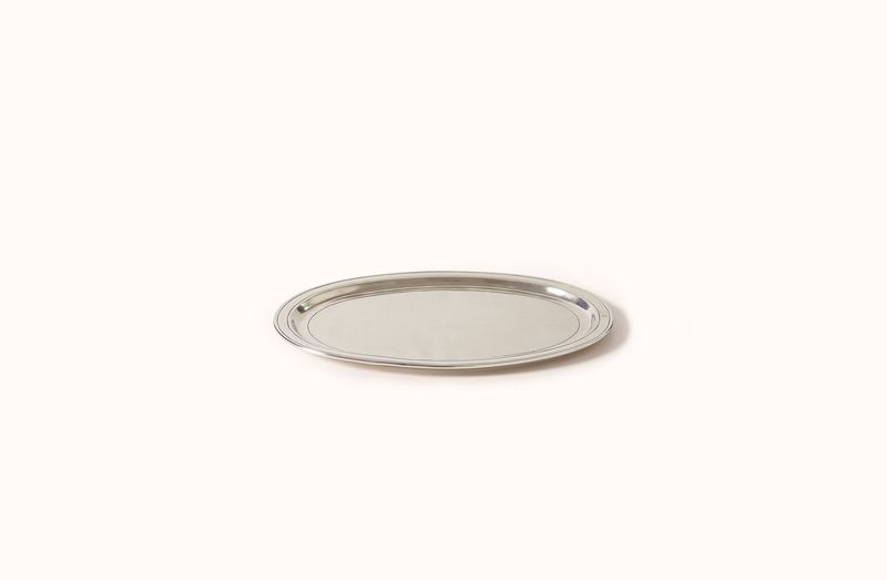 MATCH PEWTER LARGE OVAL INCISED TRAY