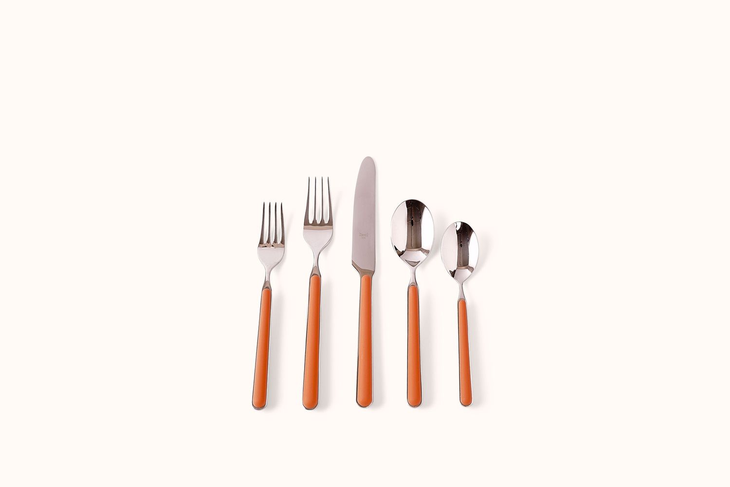 MEPRA RUST ON POLISHED STAINLESS STEEL FANTASIA FLATWARE SET