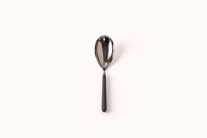 MEPRA GREY ON POLISHED STAINLESS STEEL FANTASIA RISOTTO SPOON