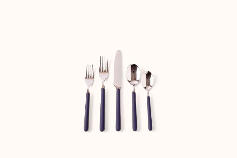 MEPRA COBALT ON POLISHED STAINLESS STEEL FANTASIA FLATWARE SET
