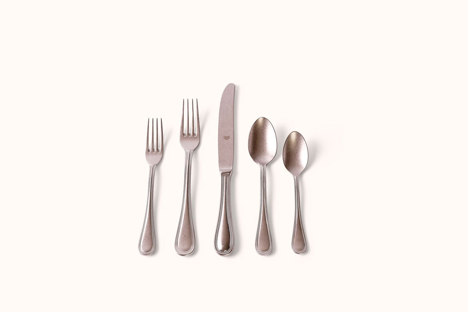 MEPRA VINTAGE PEWTER STAINLESS STEEL PERLA FLATWARE SET