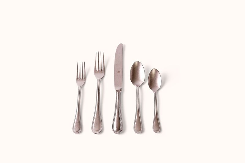 MEPRA VINTAGE PEWTER STAINLESS STEEL PERLA FLATWARE SET