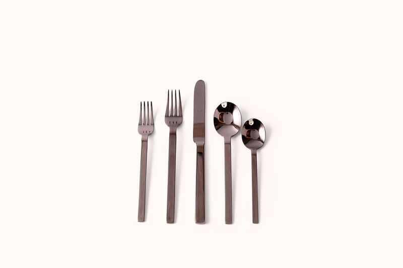 MEPRA GUNMETAL STAINLESS STEEL STILE FLATWARE SET