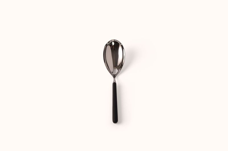 MEPRA BLACK ON POLISHED STAINLESS STEEL FANTASIA RISOTTO SPOON
