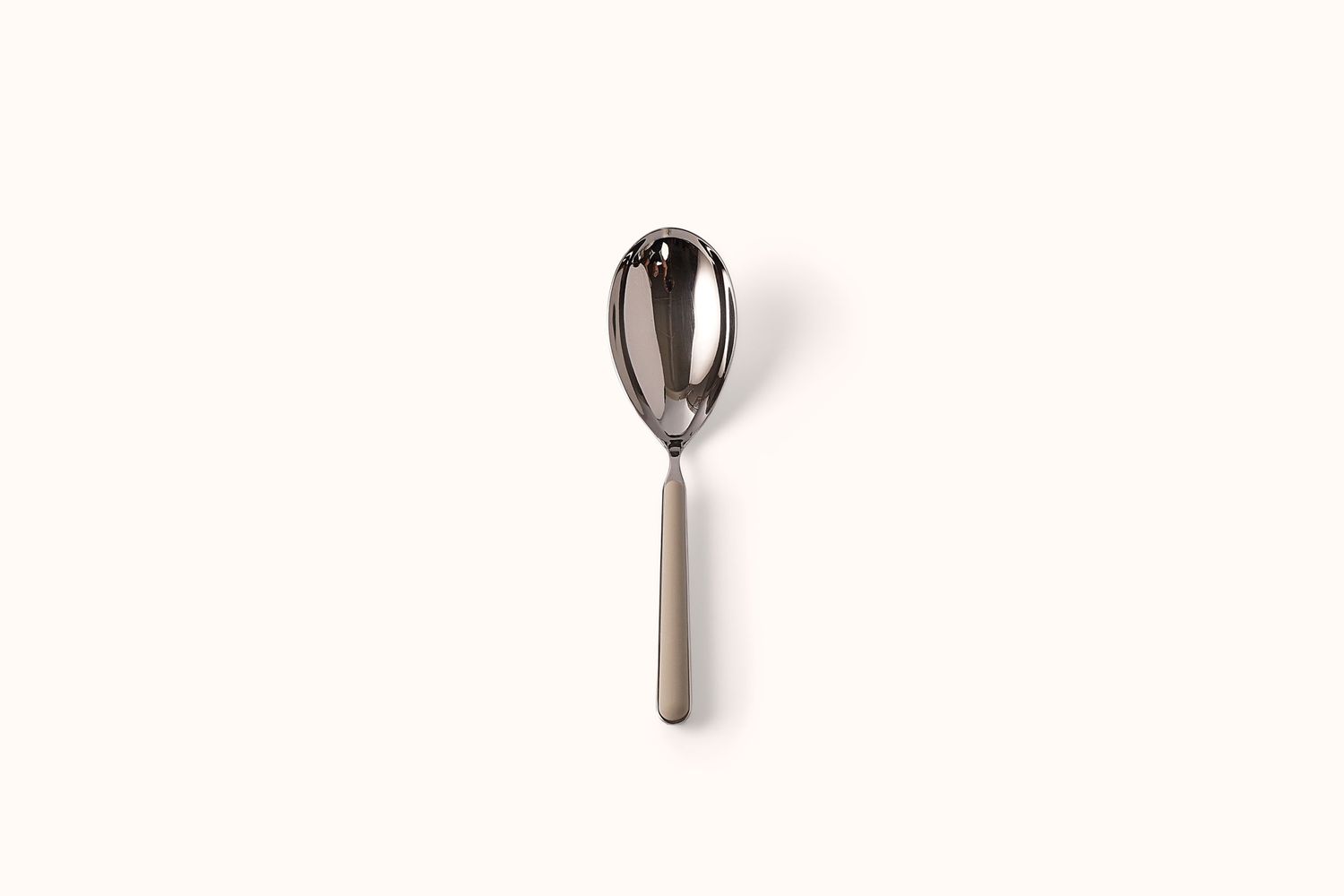 MEPRA TAUPE ON POLISHED STAINLESS STEEL FANTASIA RISOTTO SPOON