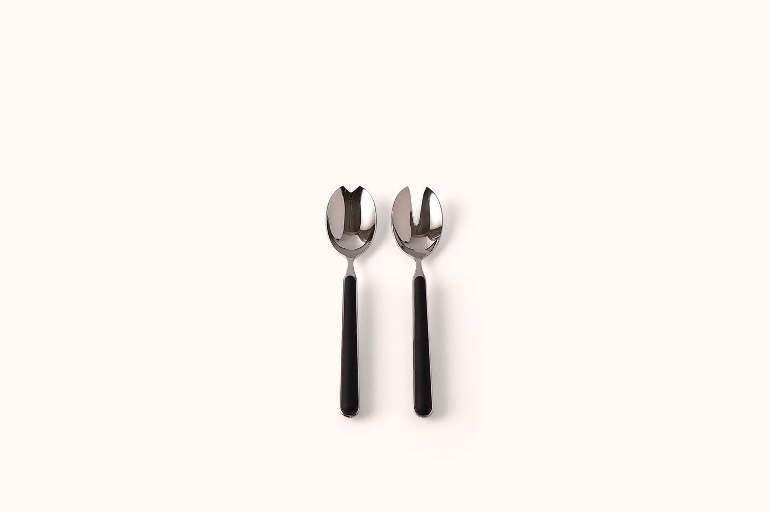 MEPRA BLACK ON POLISHED STAINLESS STEEL FANTASIA SALAD SET