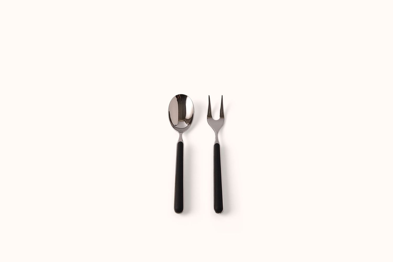 MEPRA BLACK ON POLISHED STAINLESS STEEL FANTASIA SERVE SET