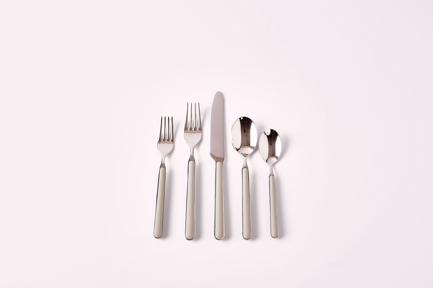 MEPRA TAUPE ON POLISHED STAINLESS STEEL FANTASIA FLATWARE SET
