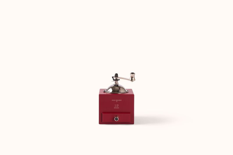 PEUGEOT RED WOOD STAINLESS STEEL ROELLINGER PEPPER GRINDER