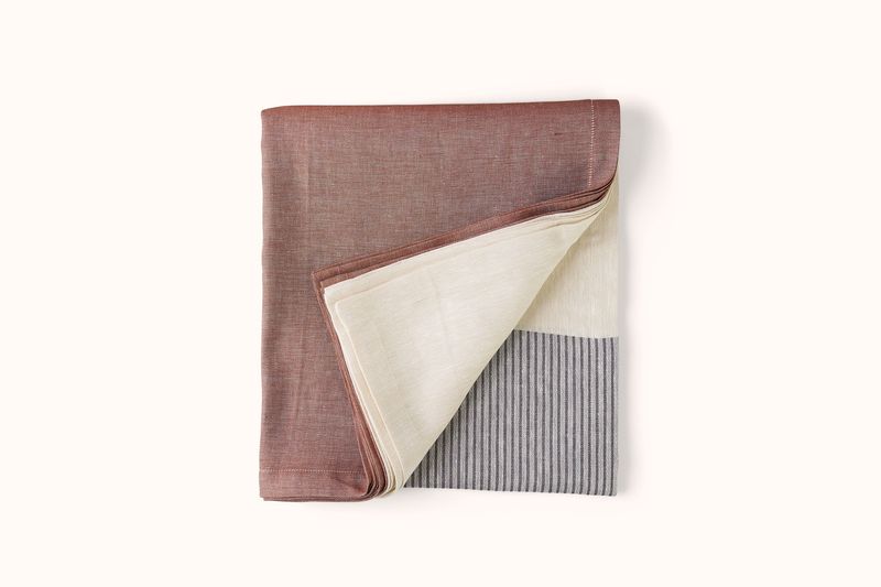 ARCOLAIO BINARIO RUST STRIPE TABLECLOTH