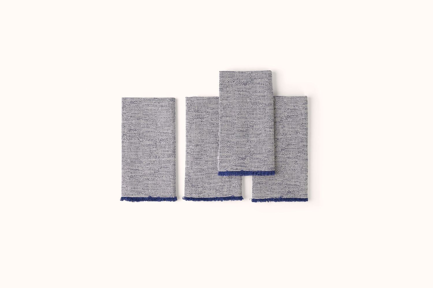 ARCOLAIO FRINGE EDGE NAPKIN, Colour: BLUE
