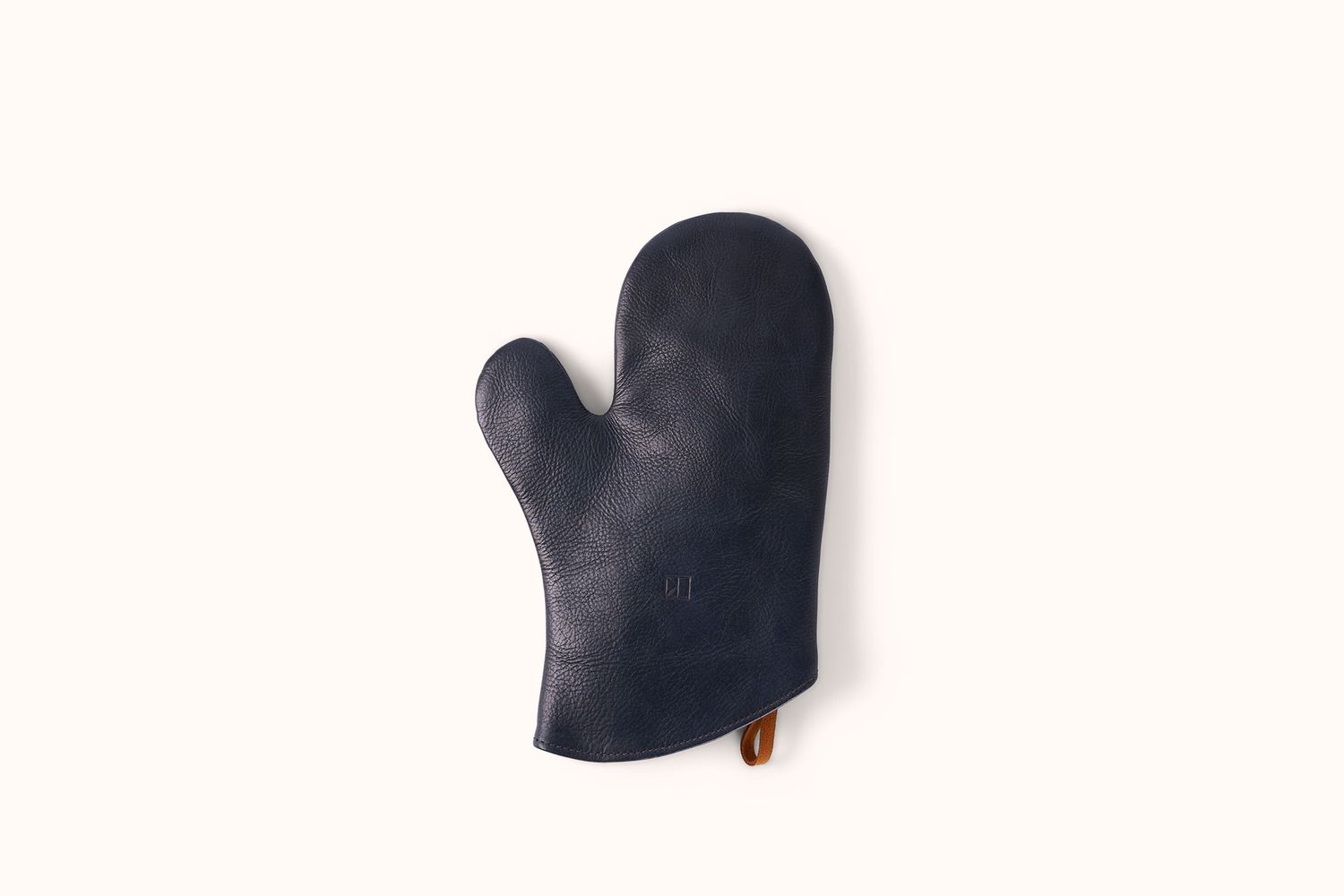 LINNY KENNEY NAVY LEATHER OVEN MITTS