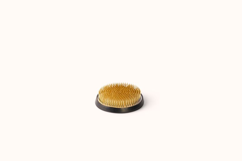 NIWAKI BRASS PIN LARGE KENZAN FLOWER FROG