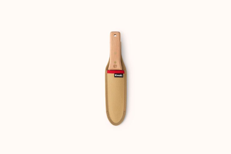 NIWAKI CARBON STEEL PRO HORI HORI KNIFE WITH CANVAS HOLDER