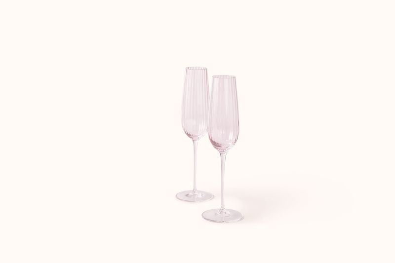 NUDE ROUND UP DUSTY ROSE CHAMPAGNE GLASSES