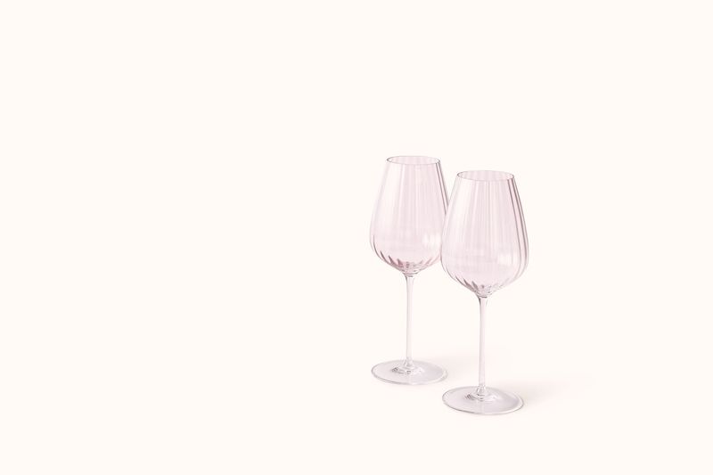 NUDE ROUND UP DUSTY ROSE WHITE WINE GLASSES