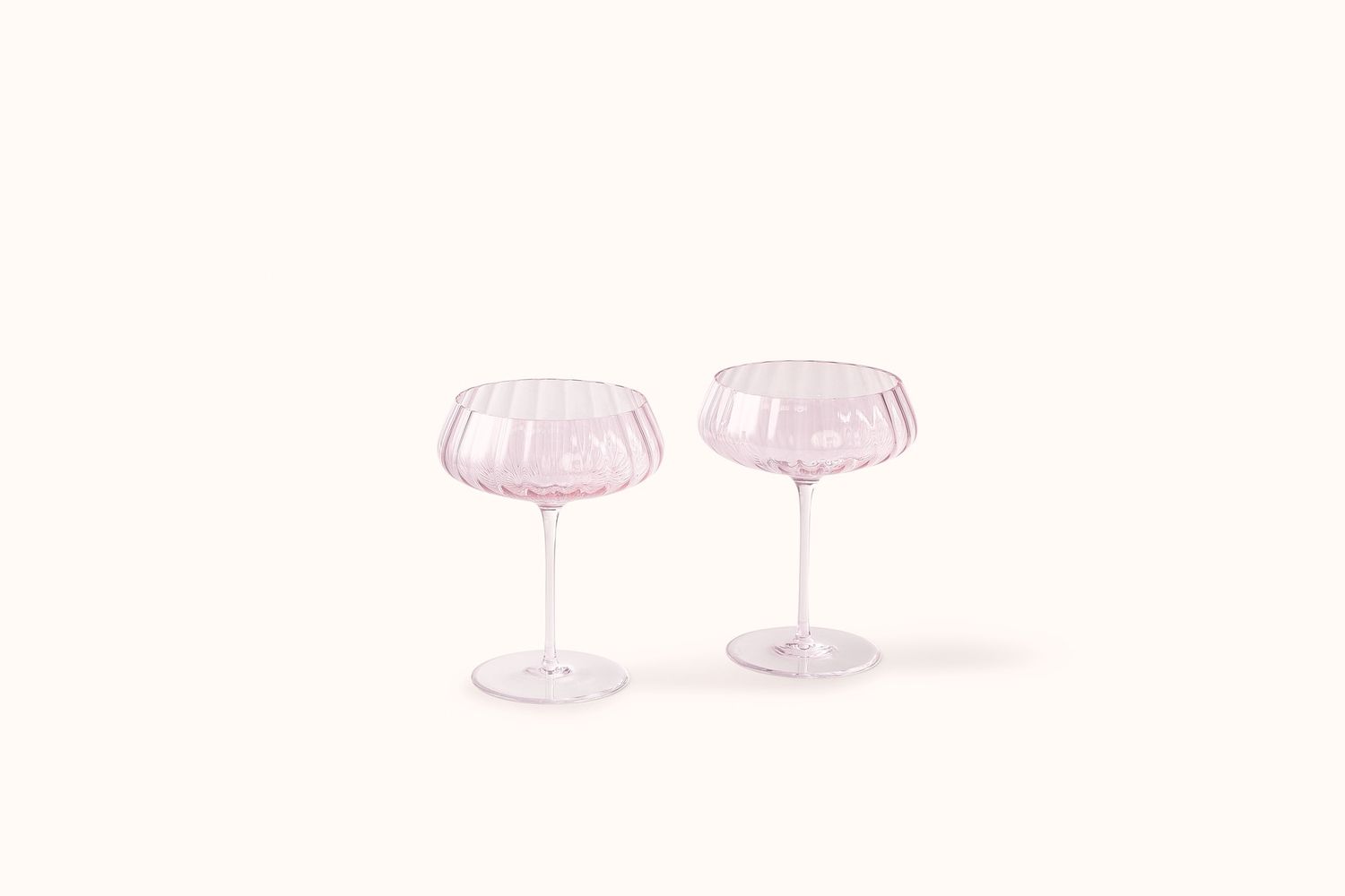 NUDE ROUND UP DUSTY ROSE COUPE GLASSES