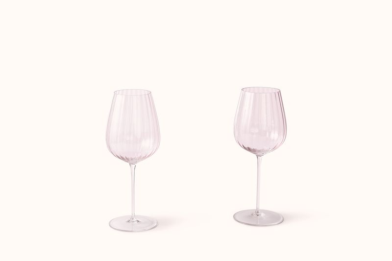 NUDE ROUND UP DUSTY ROSE RED WINE GLASSES