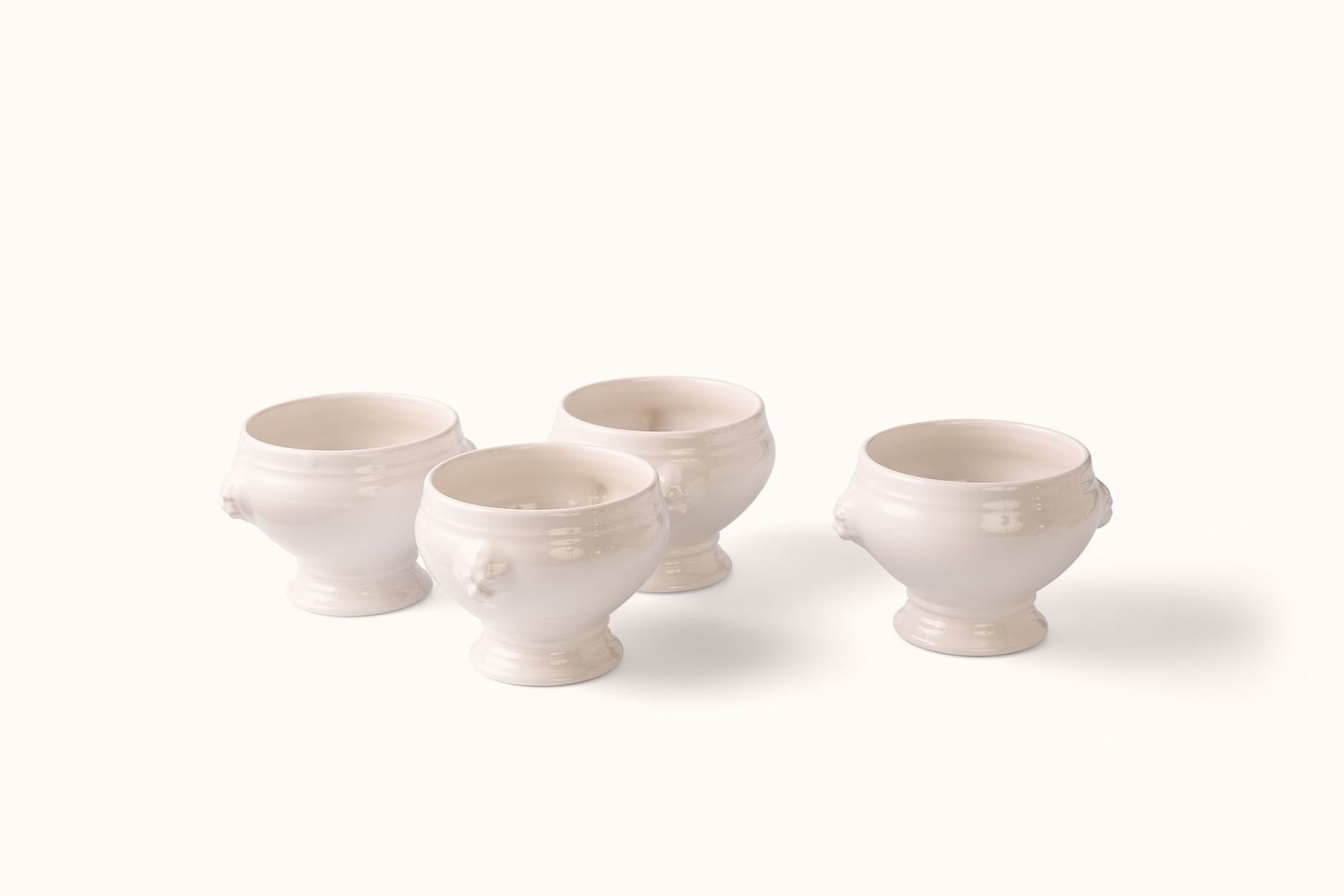 REVOL LION-HEADED SOUP BOWL WHITE