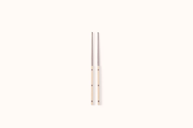 SABRE PARIS POLISHED STAINLESS STEEL IVORY  BISTROT CHOPSTICKS