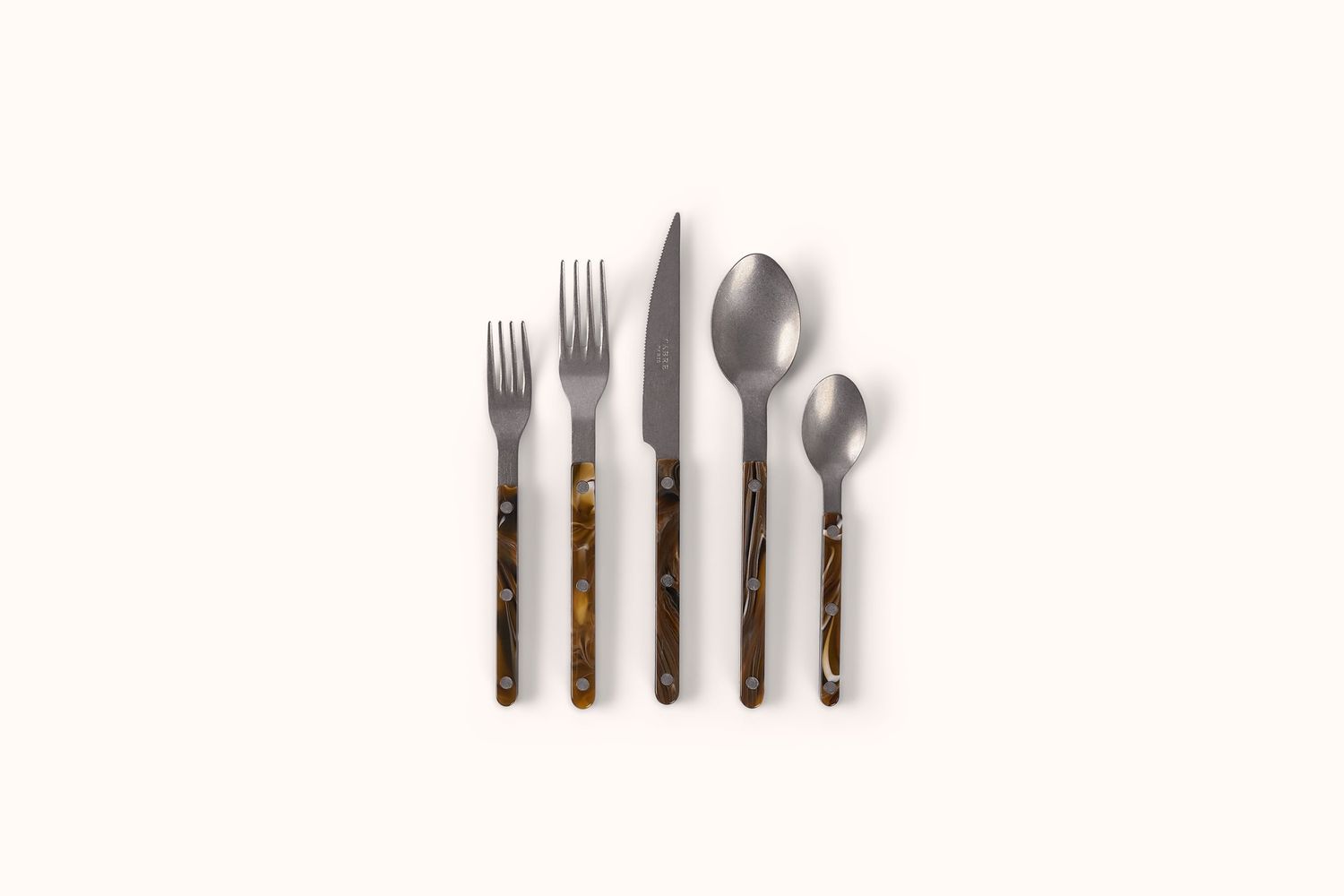 SABRE PARIS VINTAGE STAINLESS STEEL BUFFALO BISTROT FLATWARE SET