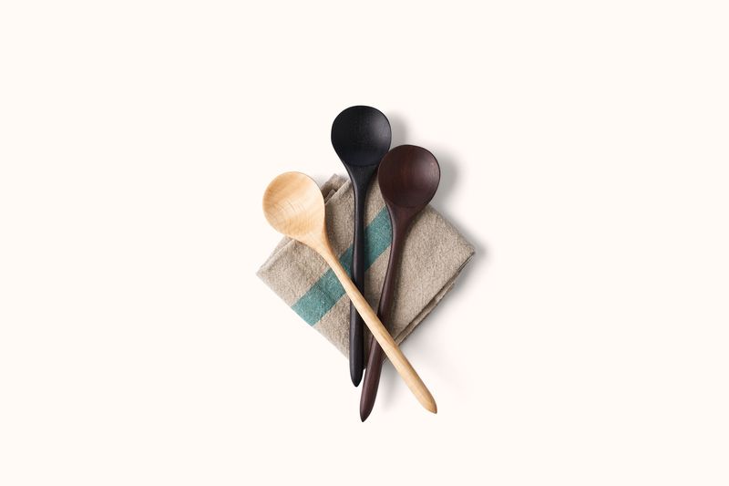 TROY BROOK STUDIOS WOOD ROUND SPOON UTENSIL