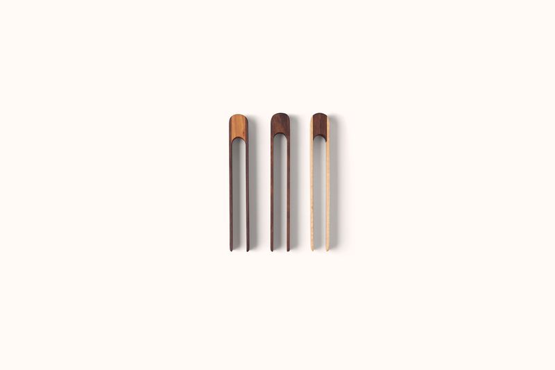 TROY BROOK STUDIOS WOOD TONGS UTENSIL