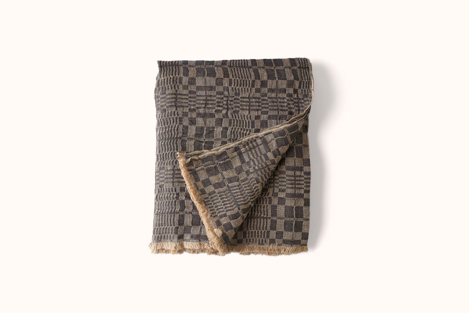 ARCOLAIO OPTICAL TABLECLOTH, Colour: BLACK/NATURAL
