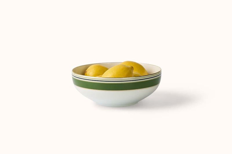 FURSTENBURG HERITAGE GREEN PORCELAIN SALAD BOWL
