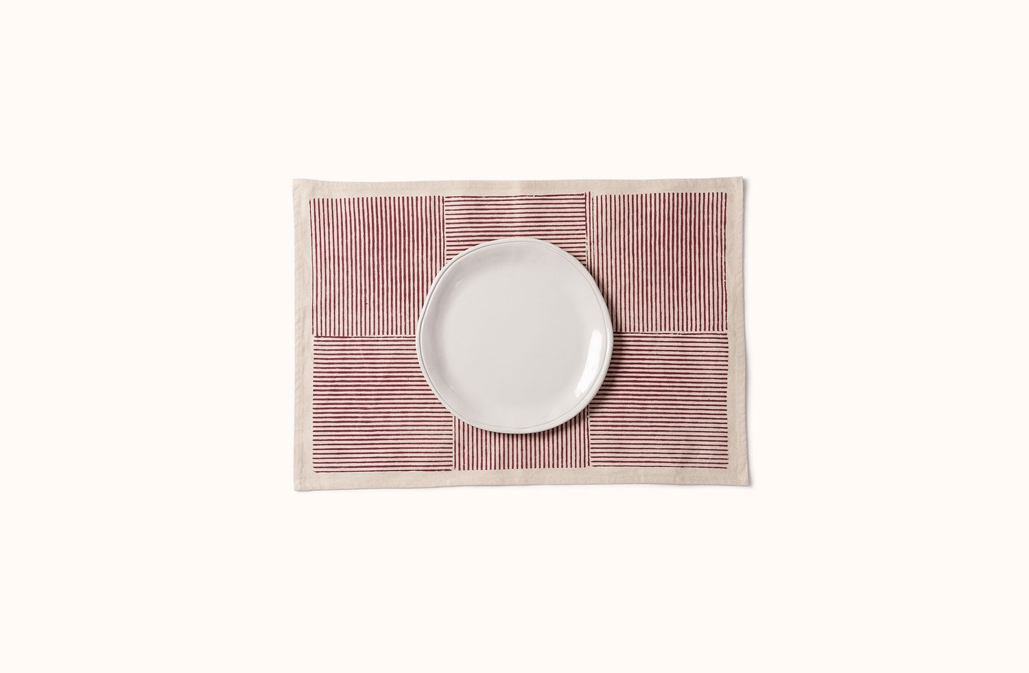 SUSTAINABLE THREADS HIBISCUS BLOCK PRINTED PLACEMAT