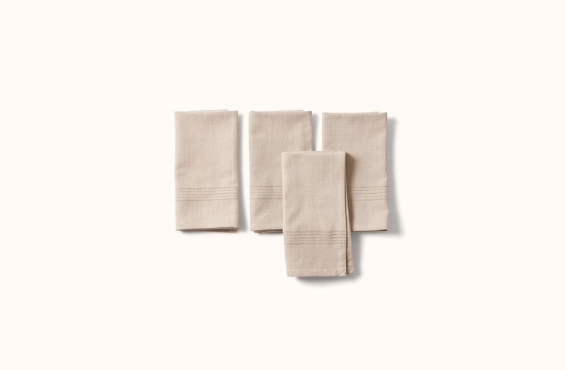 SUSTAINABLE THREADS CREAM HANDWOVEN NAPKIN