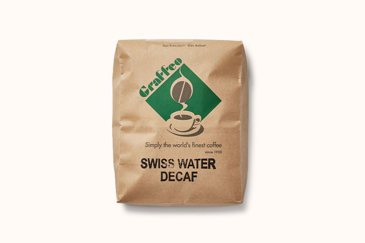 GRAFFEO WHOLE BEAN COFFEE SWISS PROCESS DECAF