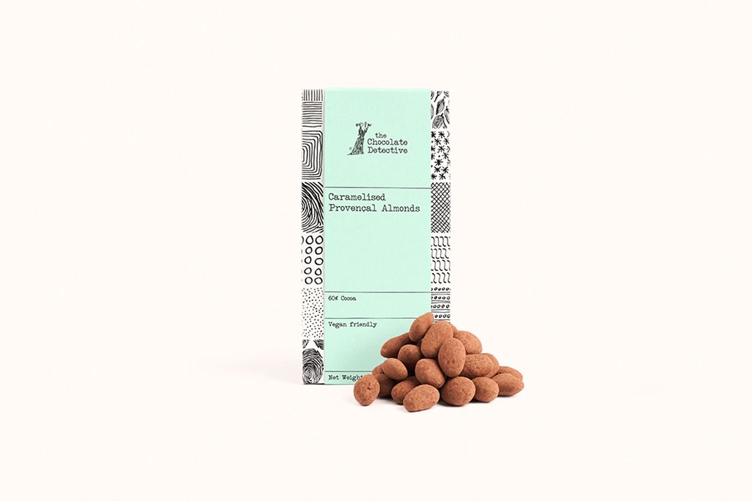 CHOCOLATE DETECTIVE PROVENCAL ALMONDS IN DARK CHOCOLATE