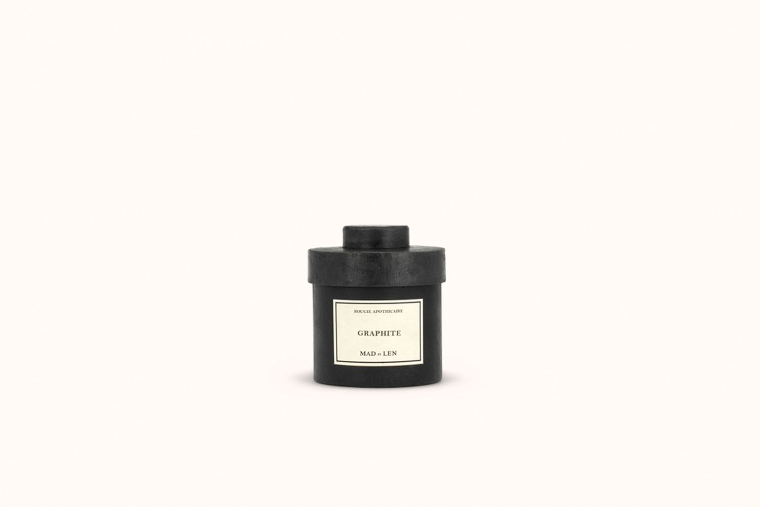 MAD ET LEN WHITE WAX GRAPHITE BASIC PETITE CANDLE