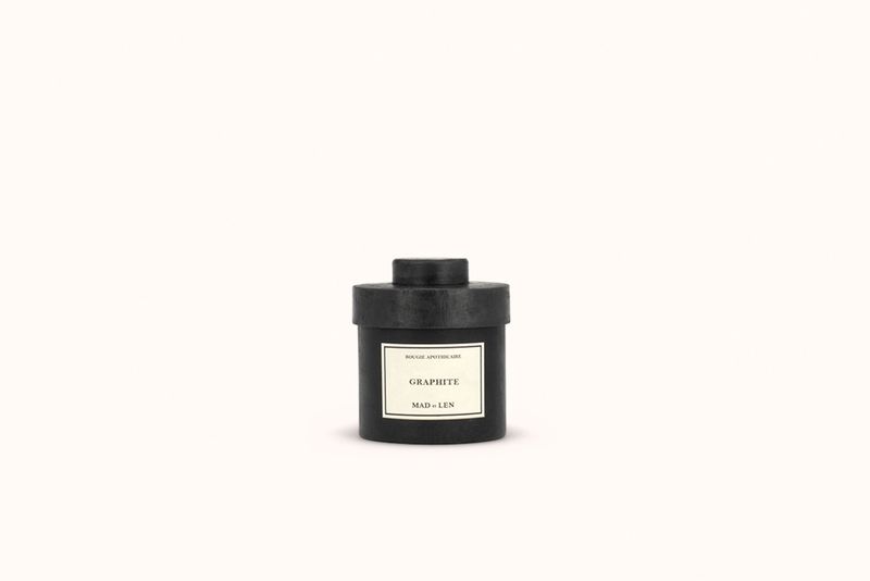 MAD ET LEN WHITE WAX GRAPHITE BASIC PETITE CANDLE