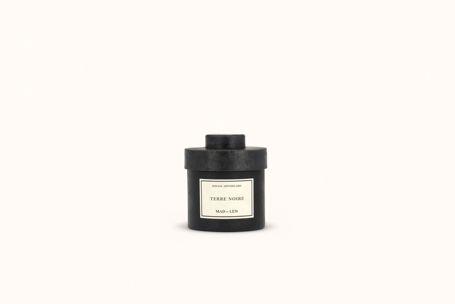 MAD ET LEN WHITE WAX TERRE NOIR BASIC PETITE CANDLE