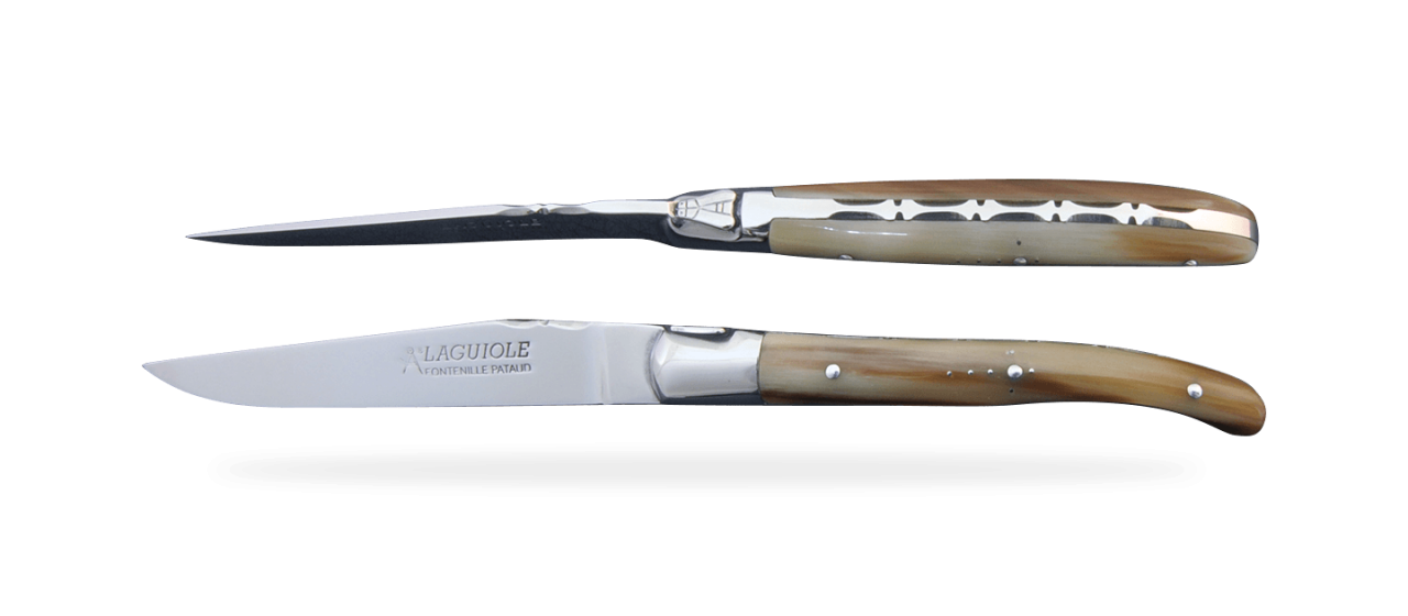 FONTENILLE-PATAUD LAGUIOLE STEAK KNIVES - HORN