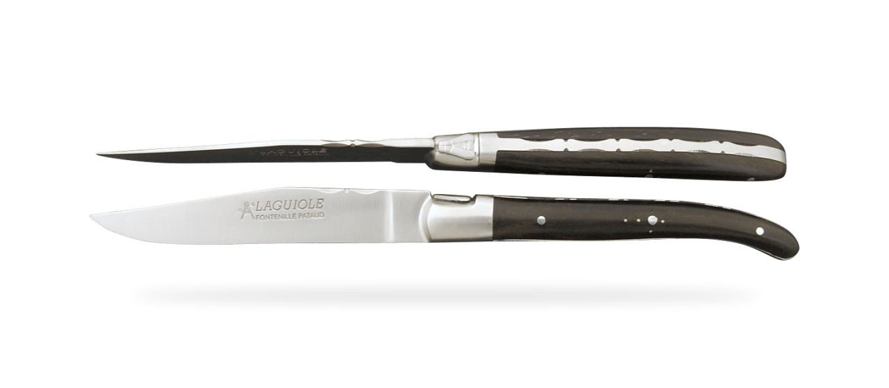 FONTENILLE-PATAUD LAGUIOLE STEAK KNIVES - EBONY