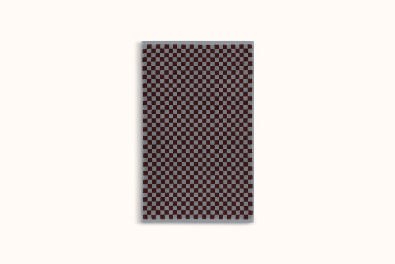 BAINA CEMENT &amp; RHUS CHECKERBOARD BATH MAT