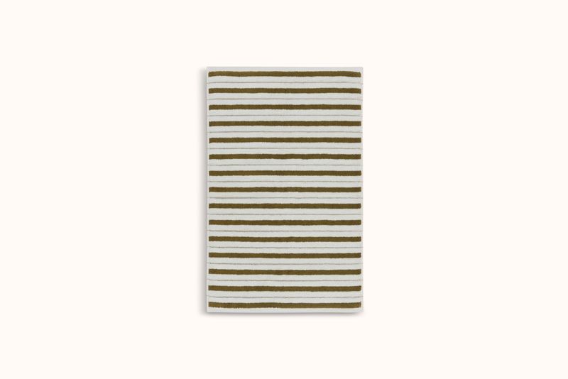 BAINA CAPER &amp; CHALK STRIPE BATH MAT