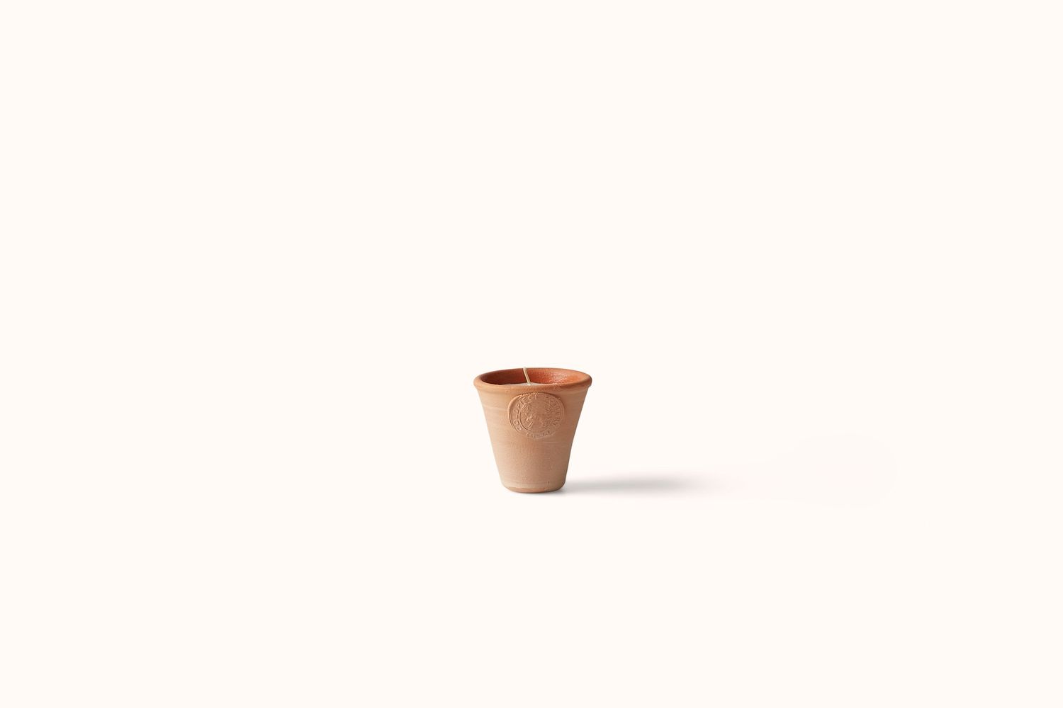 COLDPIECE POTTERY TUBEROSE TERRACOTTA  FLOWERPOT CANDLE, Size: SMALL