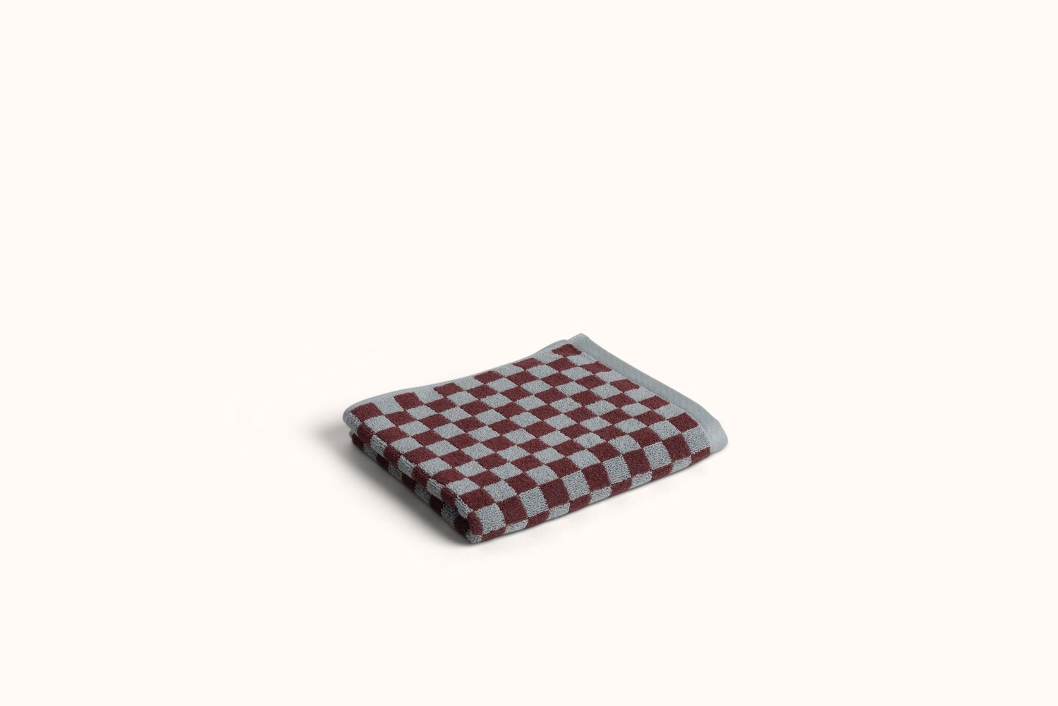 BAINA CEMENT &amp; RHUS CHECKERBOARD TOWELS, Size: HAND TOWEL
