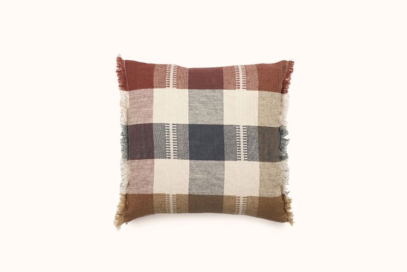 LIBECO CHECKED MAXINE PILLOW COVER