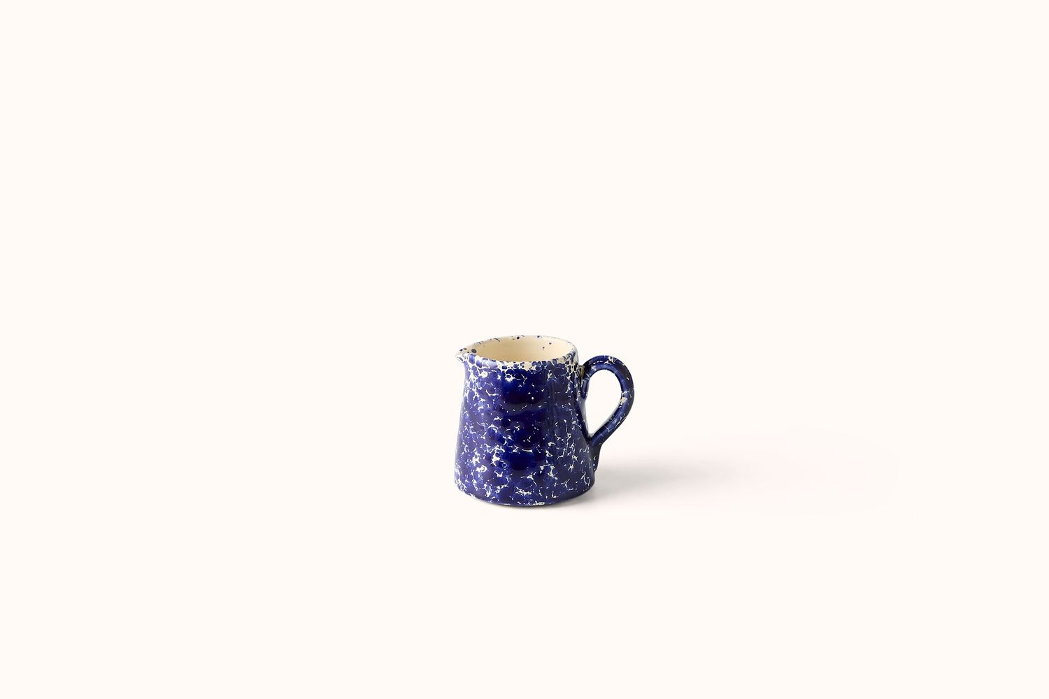 NAVY ON CREAM SPLATTERWARE CREAMER