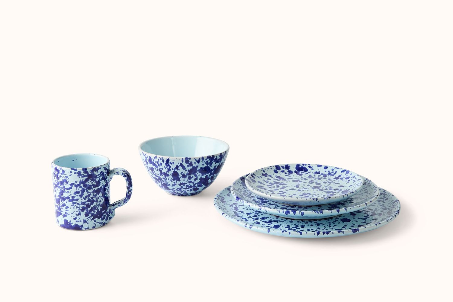 BLUE ON BLUE SPLATTERWARE DINNERWARE, Size: MUG
