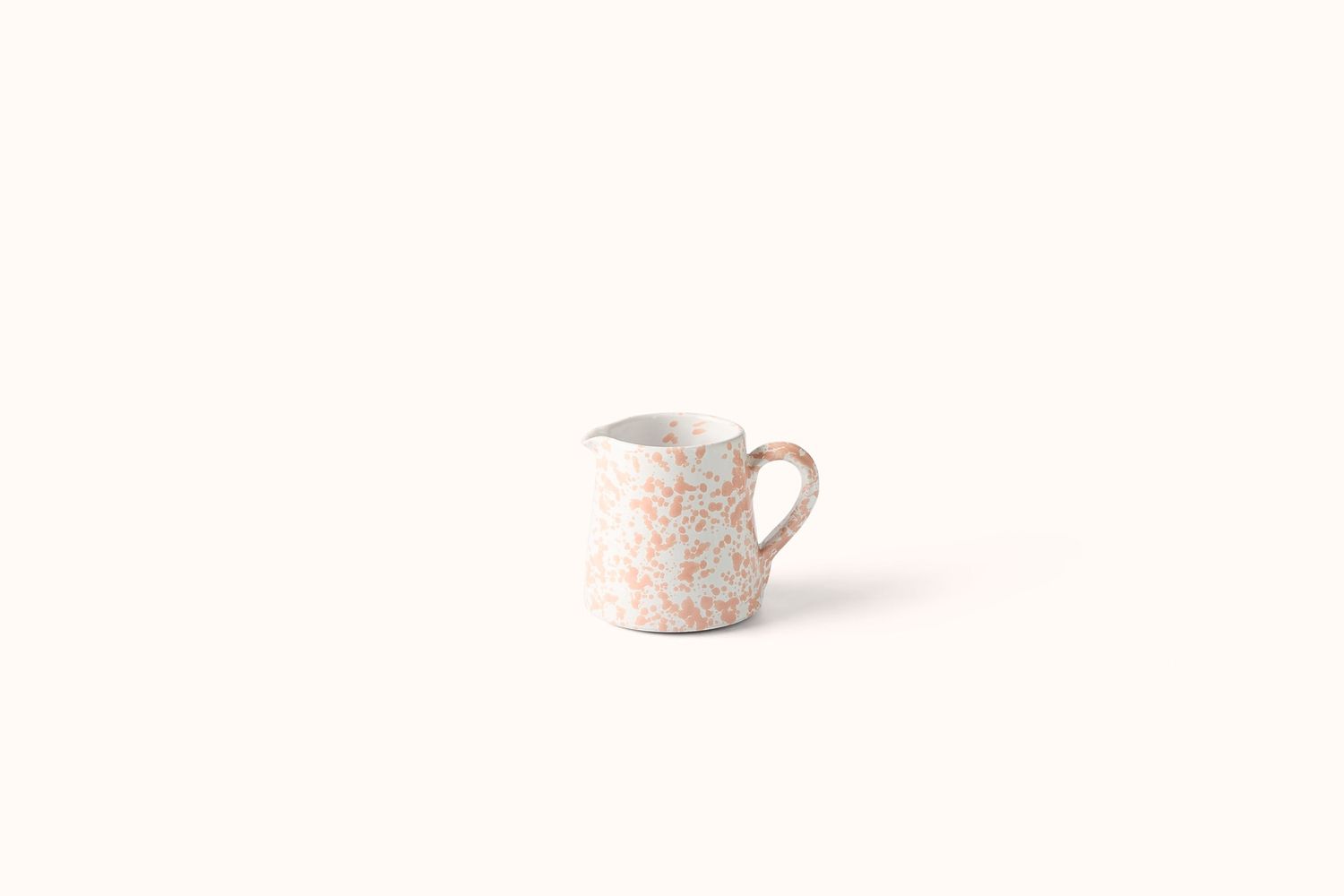 PINK ON WHITE SPLATTERWARE CREAMER