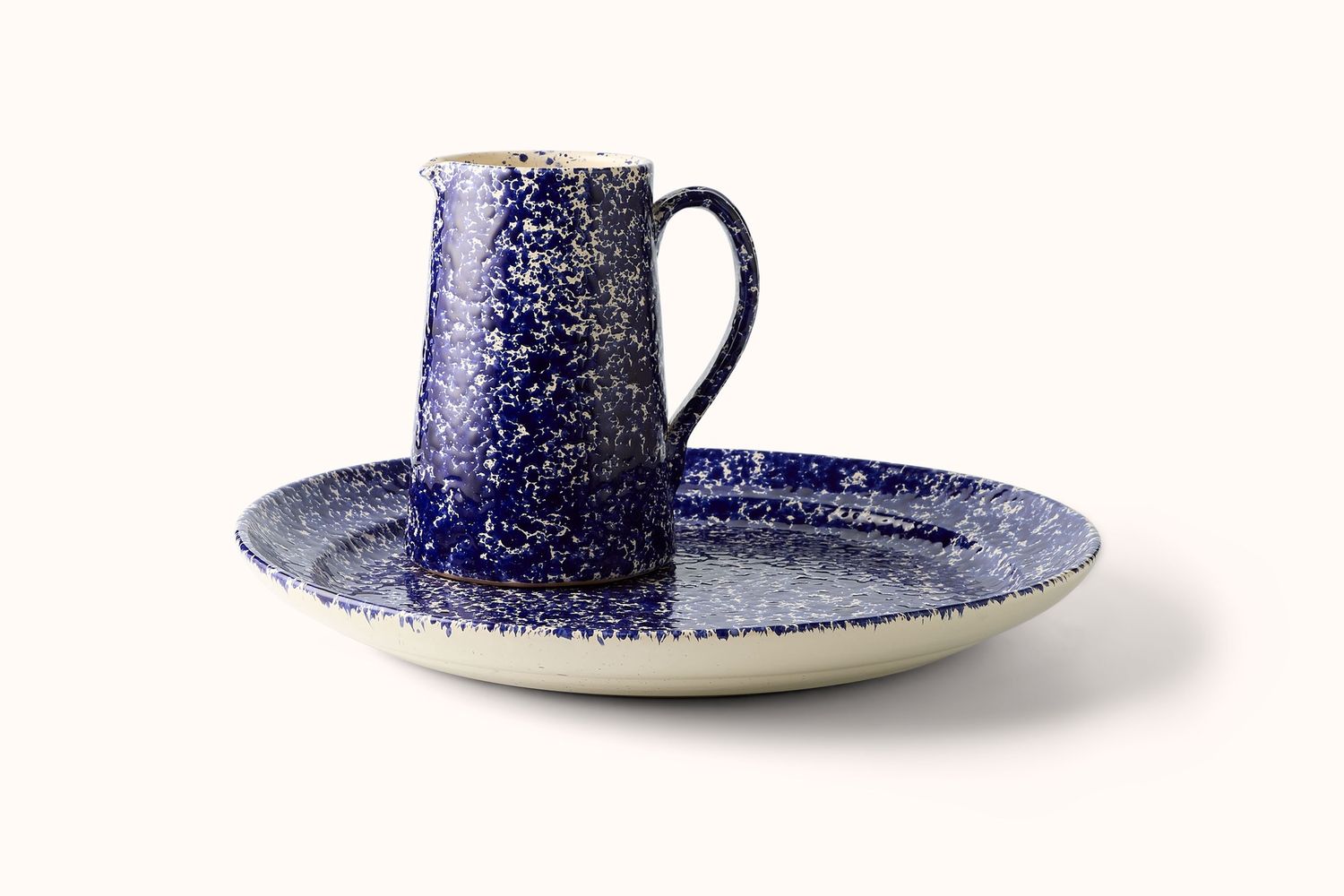 NAVY ON CREAM SPLATTERWARE PLATTER